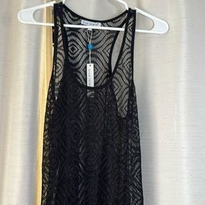 Black beach cover up dress